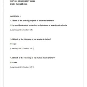 NST1501 Assignment 3 2026 | Due 3 August 2026 - Distinction Guaranteed