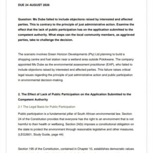 LEG2601 Assignment 1 2026 | Due 24 August 2026 - Distinction Guaranteed
