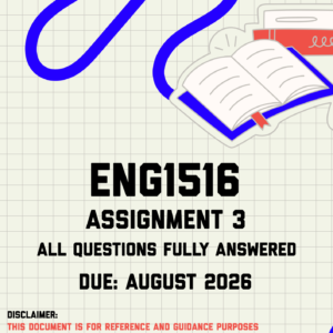 ENG1516 Assignment 3 Memo | Due August 2026