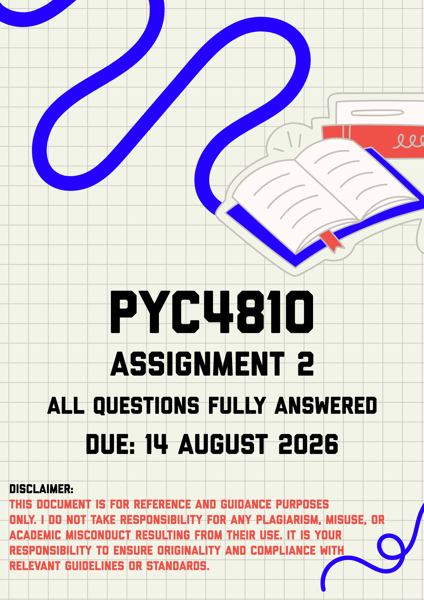 PYC4810 Assignment 2 Memo | Due 14 August 2026