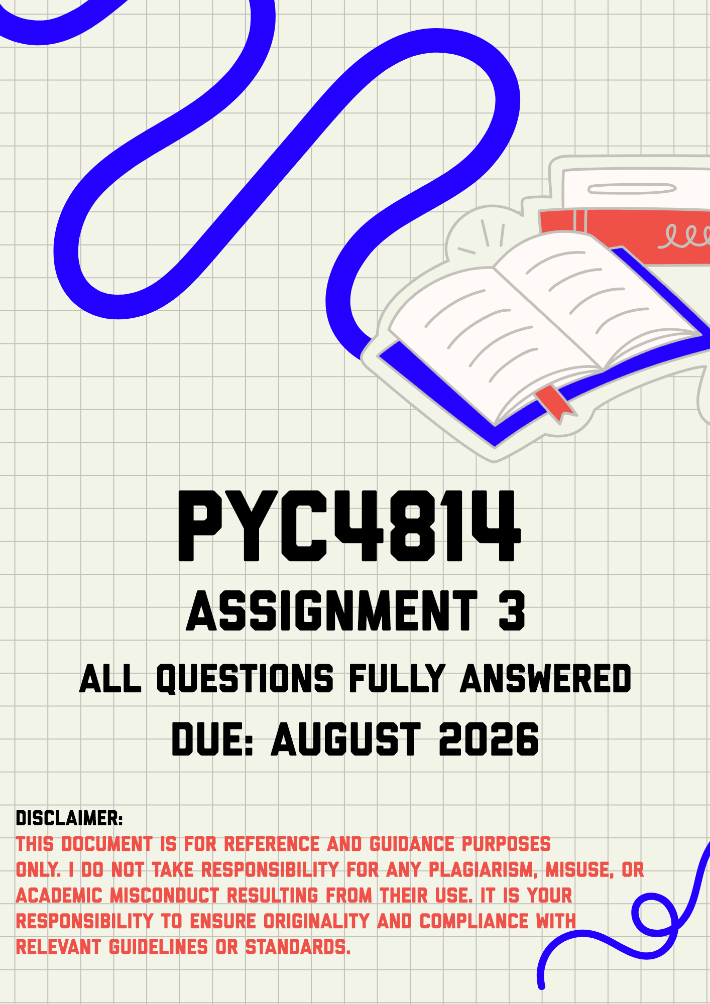 PYC4814 Assignment 3 Memo | Due August 2026