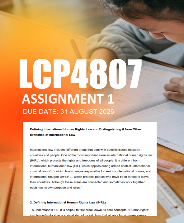 LCP4807 Assignment 1 Semester 2 2026 - Due 31 August 2026