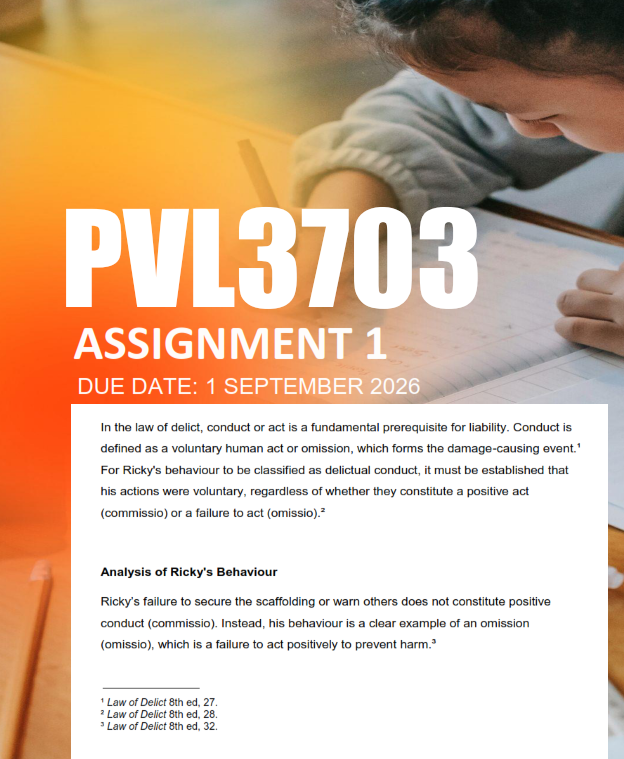 PVL3703 Assignment 1 Semester 2 2026 - Due 1 September 2026