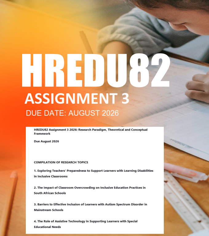 HREDU82 Assignment 3 Semester 1 2026 - Due August 2026