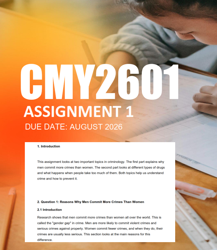 CMY2601 Assignment 1 Semester 2 2026 - Due August 2026