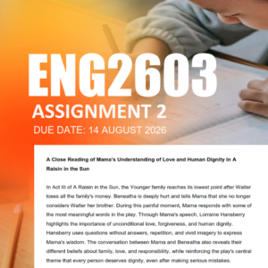 ENG2603 Assignment 2 Semester 2 2026 - Due 14 August 2026