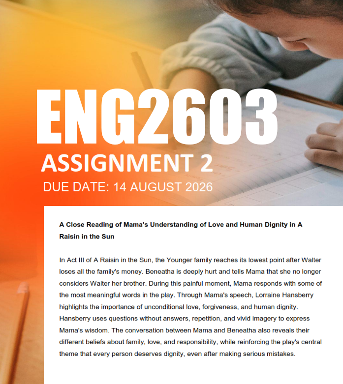 ENG2603 Assignment 2 Semester 2 2026 - Due 14 August 2026