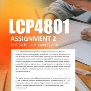 LCP4801 Assignment 2 Semester 2 2026 - Due September 2026