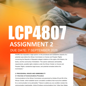 LCP4807 Assignment 2 Semester 2 2026 - Due 7 September 2026