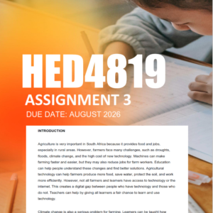 HED4819 Assignment 3 Semester 2 2026 - Due August 2026