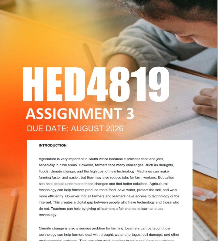 HED4819 Assignment 3 Semester 2 2026 - Due August 2026