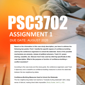 PSC3702 Assignment 1 Semester 2 2026 - Due August 2026