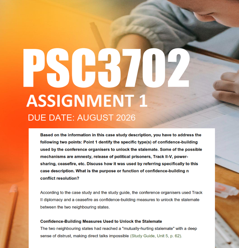 PSC3702 Assignment 1 Semester 2 2026 - Due August 2026