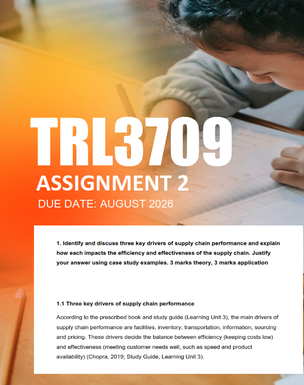 TRL3709 Assignment 2 Semester 2 2026 - Due August 2026