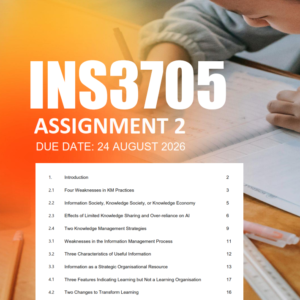 INS3705 Assignment 2 Semester 2 2026 - Due 24 August 2026
