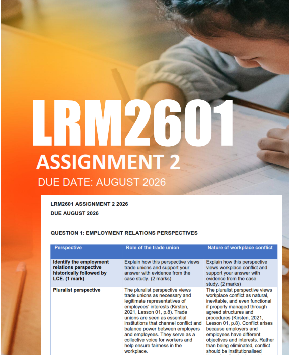 LRM2601 Assignment 2 Semester 2 2026 - Due 26 August 2026