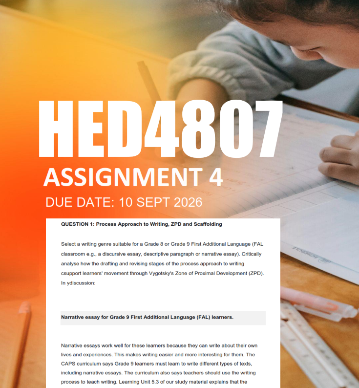 HED4807 Assignment 4 Semester 2 2026 - Due 10 September 2026