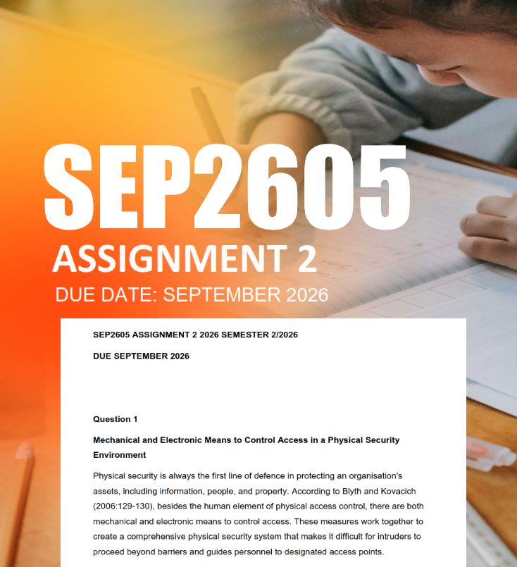 SEP2605 Assignment 2 Semester 2 2026 - Due September 2026