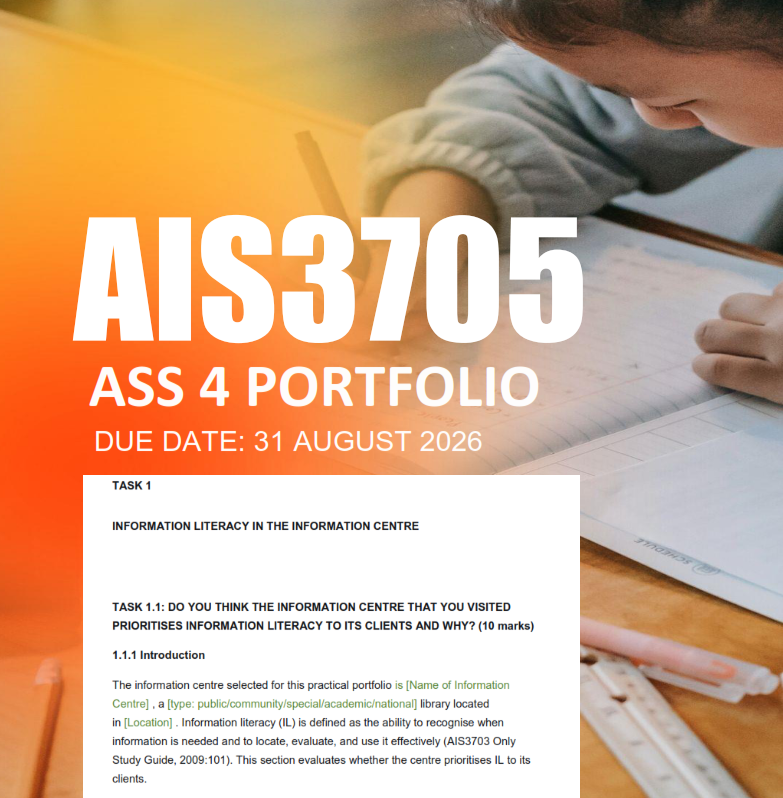 AIS3705 Assignment 4 Portfolio 2026 - Due 31 August 2026