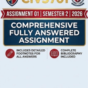 CIV3701 ASSIGNMENT 01 SEM2 2026 FULL ANSWER