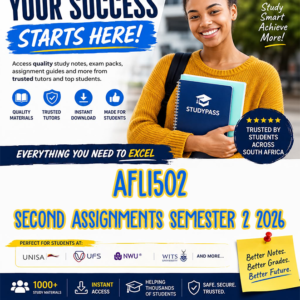 AFL1502 SECOND ASSIGNMENTS (ALL LANGUAGES) Semester 2 2026 (ANSWERS) – Due SEPTEMBER 2026 (100% TRUSTED & BEST ANSWERS)