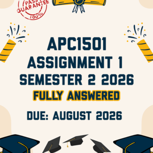 APC1501 ASSIGNMENT 1 SEMESTER 2 2026 - FULLY ANSWERED (DUE AUGUST 2026)