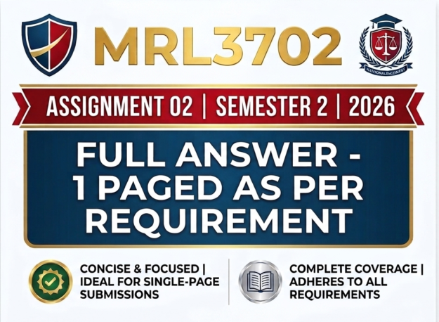 MRL3702 ASSIGNMENT 02 SEM2 2026