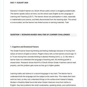 HED4814 Assignment 3 2026 | Due 11 August 2026 - Distinction Guaranteed