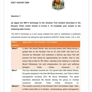 AIN3701 Assignment 5 2026 | Due 7 August 2026 - Distinction Guaranteed