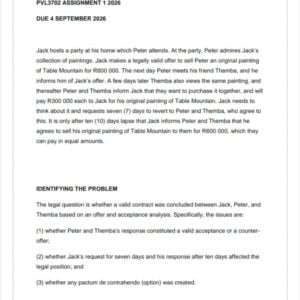 PVL3702 Assignment 1 2026 | Due 4 September 2026 - Distinction Guaranteed