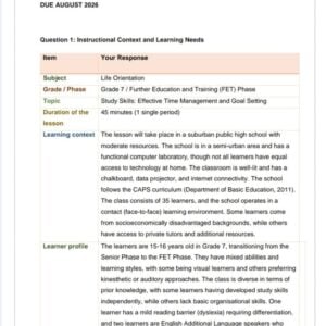 ISC3701 Assignment 4 2026 Portfolio | Due August 2026 - Distinction Guaranteed