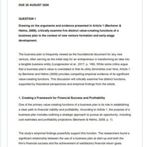 MNE3701 Assignment 1 2026 | Due 20 August 2026 - Distinction Guaranteed