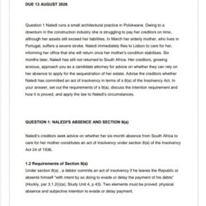 MRL3701 Assignment 1 2026 | Due 13 August 2026 - Distinction Guaranteed