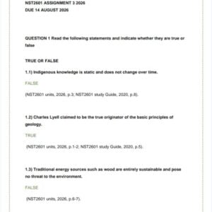 NST2601 Assignment 3 2026 | Due 14 August 2026 - Distinction Guaranteed