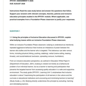 IFP3701 Assignment 5 2026 | Due August 2026 - Distinction Guaranteed