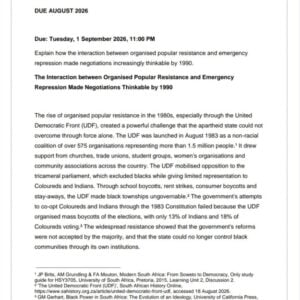 HSY3705 Assignment 2 2026 | Due August 2026 - Distinction Guaranteed
