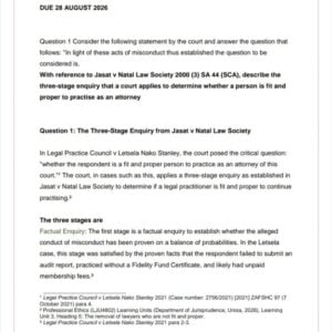 LJU4802 Assignment 1 2026 | Due 28 August 2026 - Distinction Guaranteed