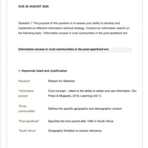 INS3707 Assignment 2 2026 | Due 20 August 2026 - Distinction Guaranteed