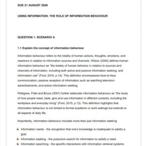 INS3703 Assignment 1 2026 | Due 21 August 2026 - Distinction Guaranteed