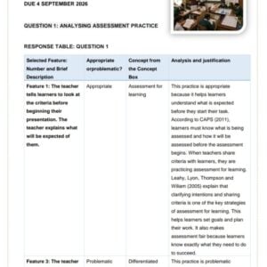 AED3701 Assignment 4 2026 | Due 4 September 2026 - Distinction Guaranteed