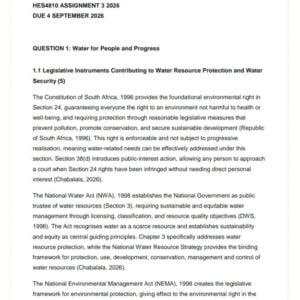 HES4810 Assignment 3 2026 | Due 4 September 2026 - Distinction Guaranteed