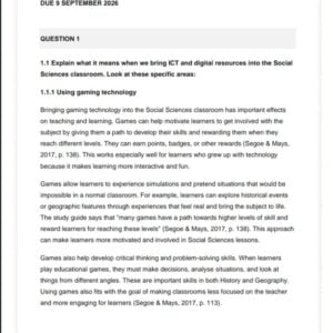 TMN3706 Assignment 5 2026 | Due 9 September 2026 - Distinction Guaranteed