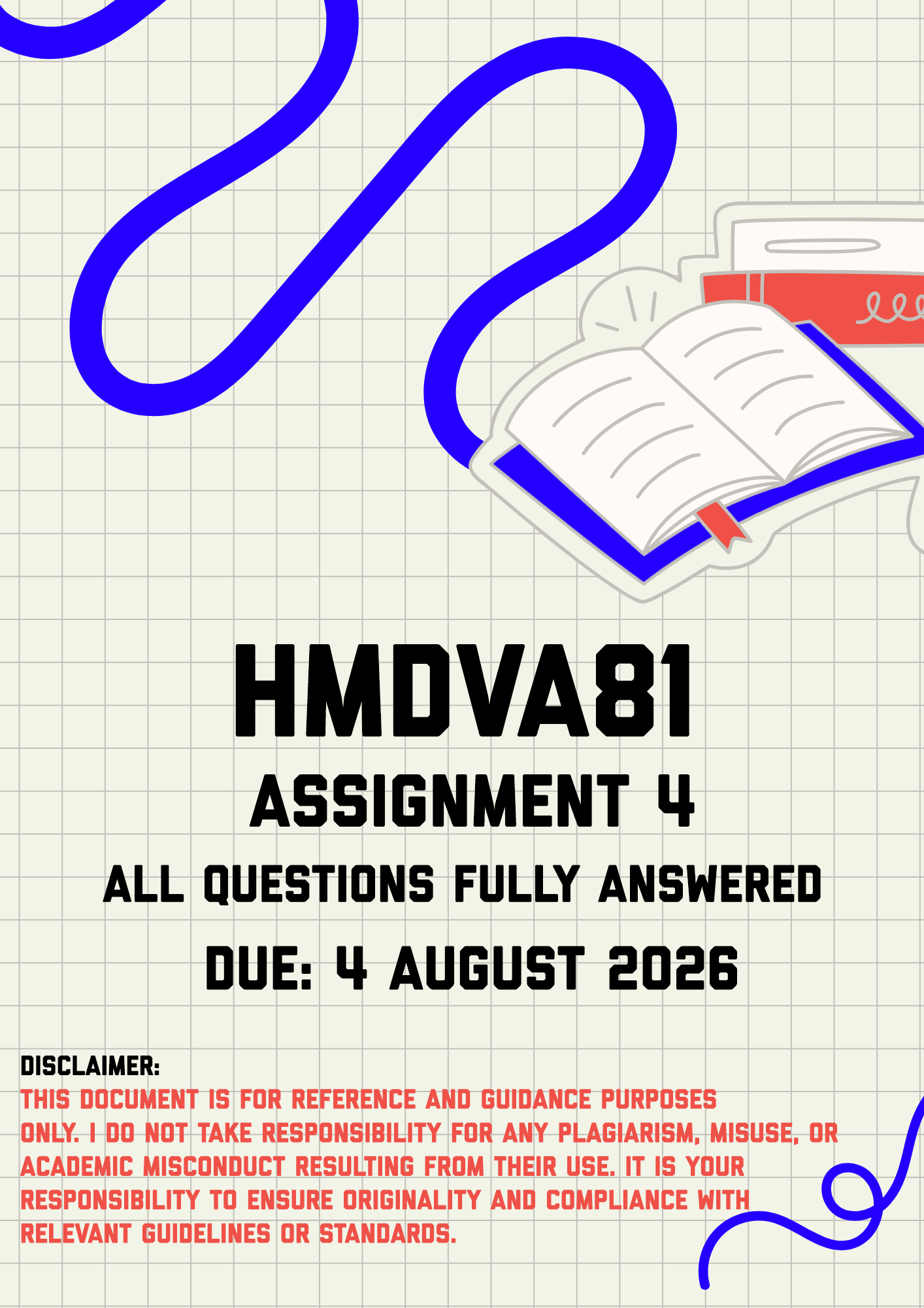 HMDVA81 Assignment 4 MEMO | Due 4 August 2026