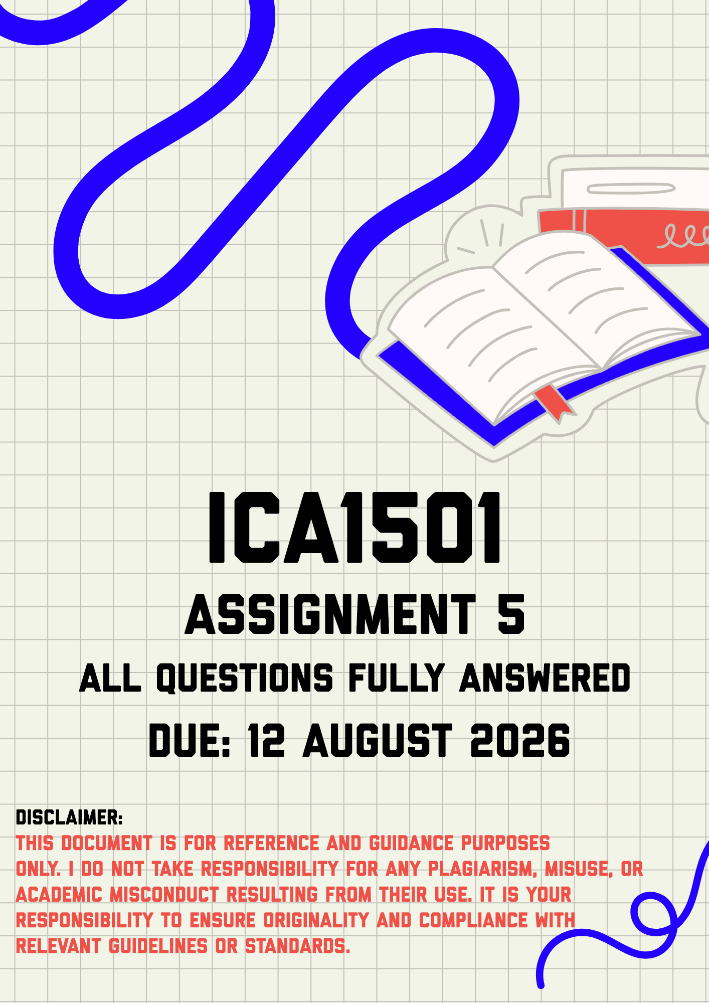 ICA1501 Assignment 5 Memo | Due 12 August 2026