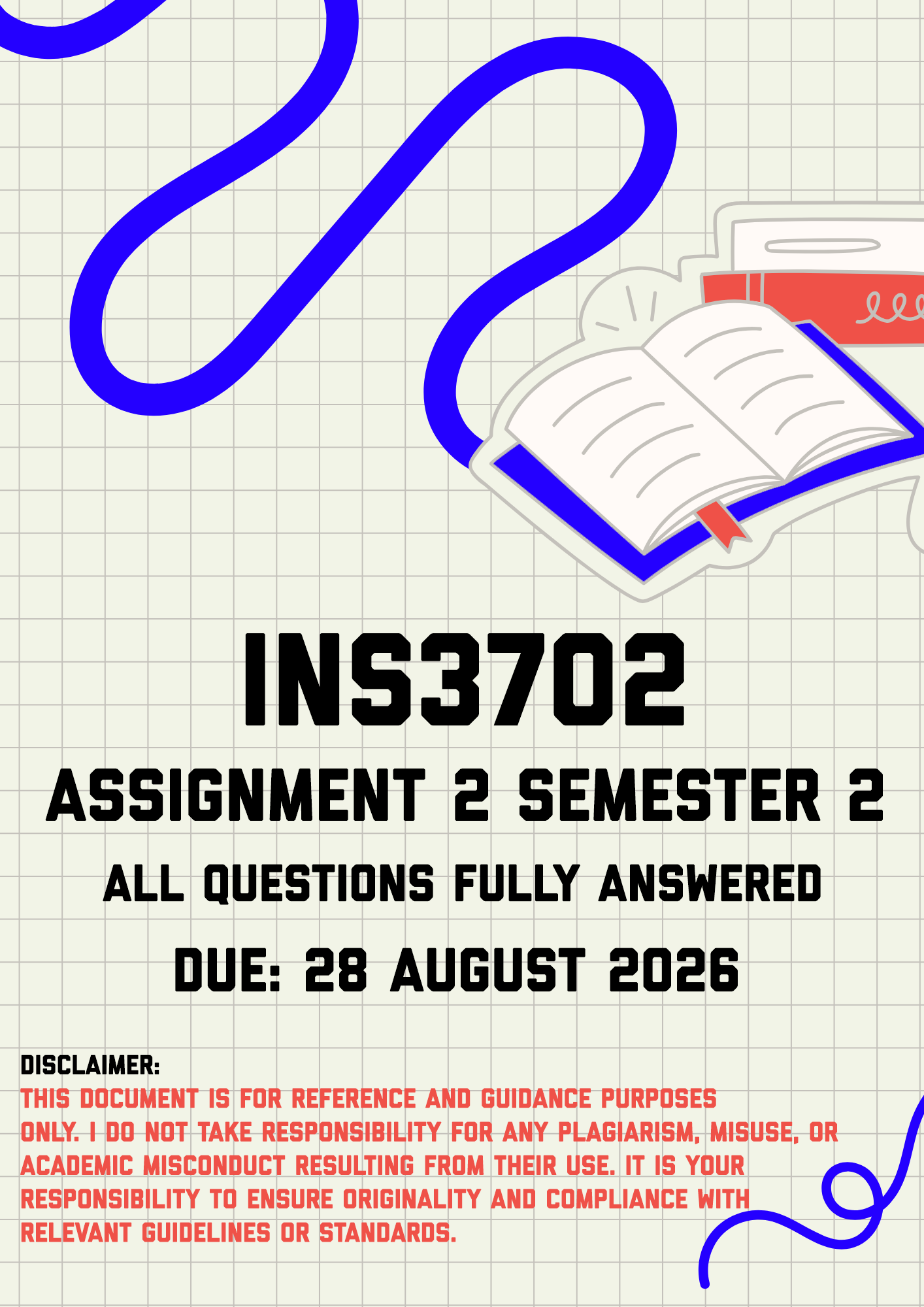 INS3702 Assignment 2 Semester 2 MEMO | Due 28 August 2026