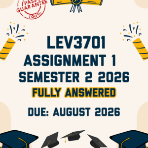 LEV3701 ASSIGNMENT 1 (QUIZ) SEMESTER 2 2026 - ALL CORRECT ANSWERS PROVIDED (DUE AUGUST 2026)