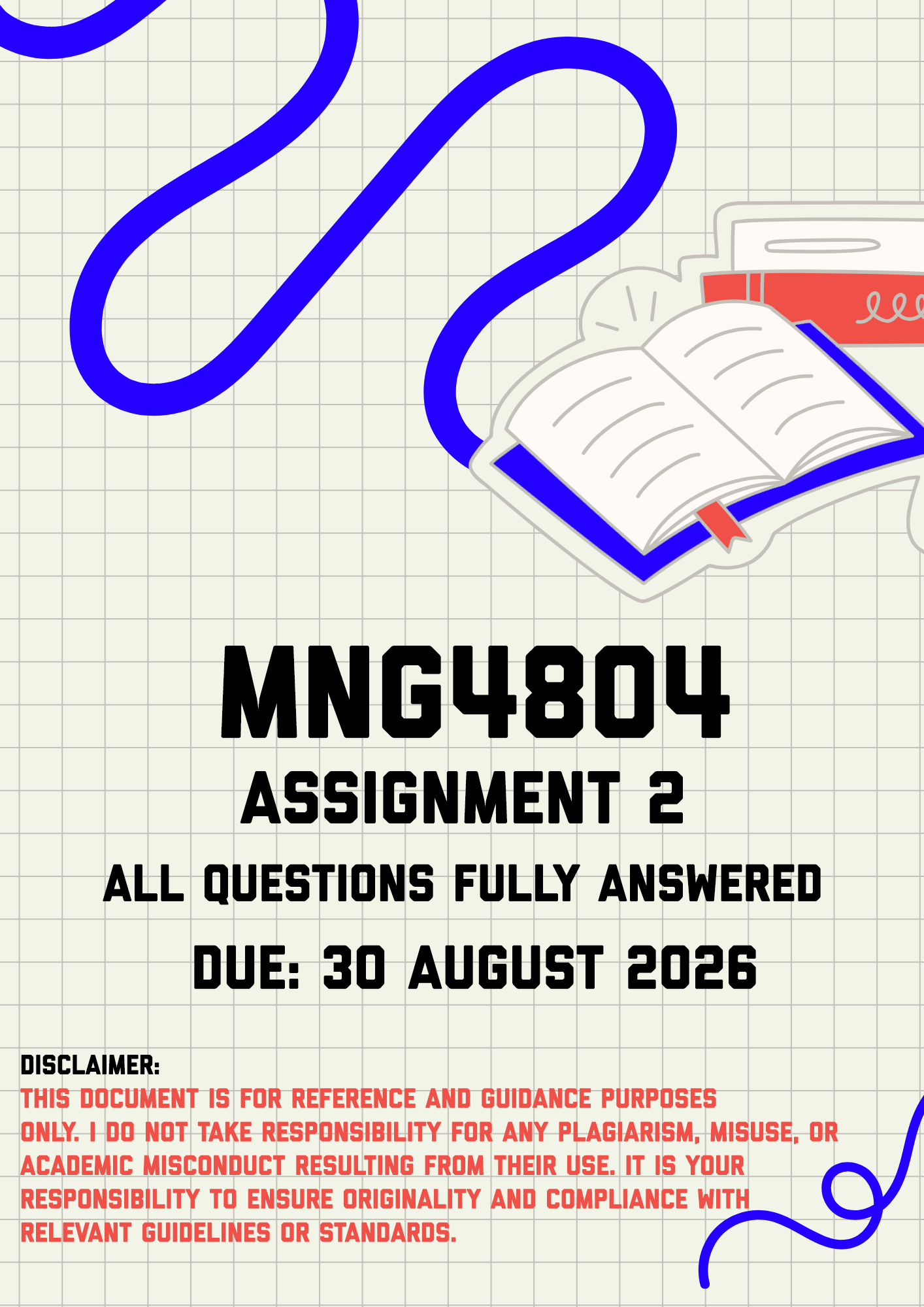 MNG4804 Assignment 2 Memo | Due 30 August 2026