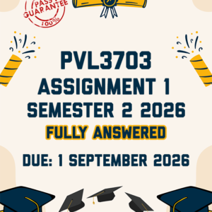 PVL3703 ASSIGNMENT 1 SEMESTER 2 2026 - FULLY ANSWERED (DUE 1 SEPTEMBER 2026)