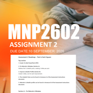 MNP2602 Assignment 2 Semester 2 2026 - Due 10 September 2026