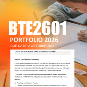 BTE2601 Portfolio Semester 2 2026 - Due 2 October 2026